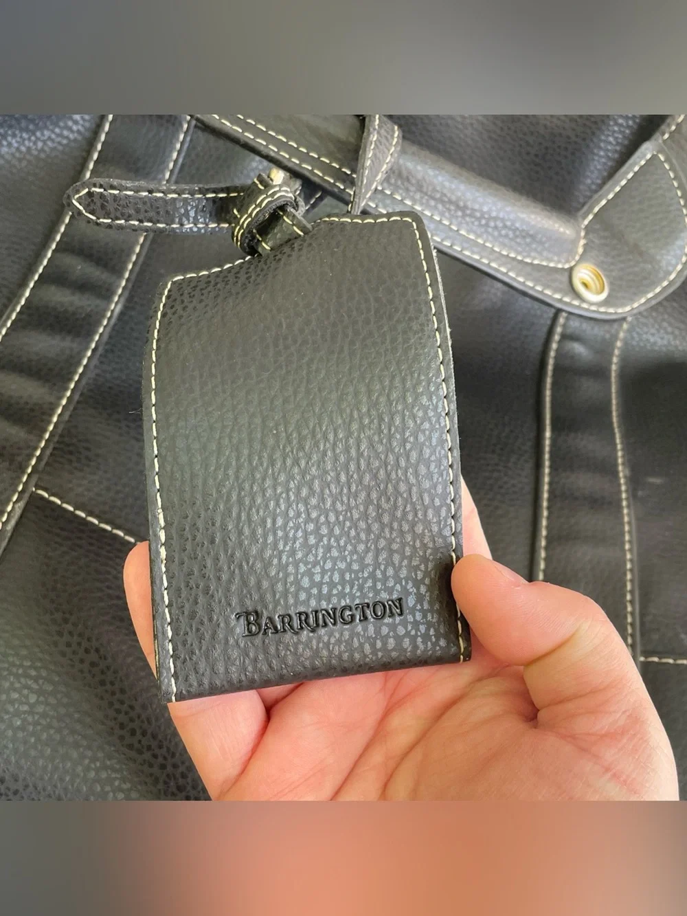 Barrington Valhalla Golf Club Black Leather Weekender Duffle Bag
